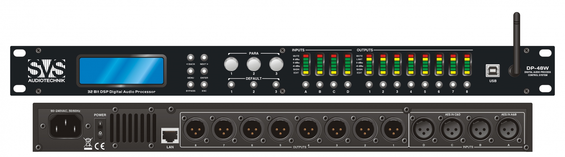 SVS Audiotechnik DP-48W Цифровой процессор: 4 входа 8 выходов в Челябинске