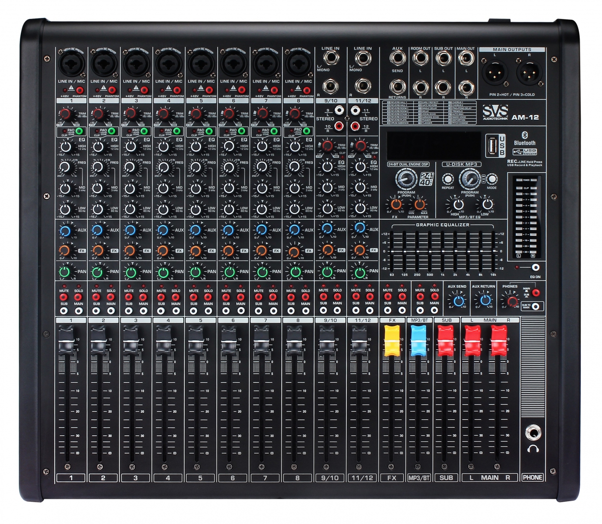 SVS Audiotechnik mixers AM-12 Микшерный пульт аналоговый, 12-канальный в Челябинске