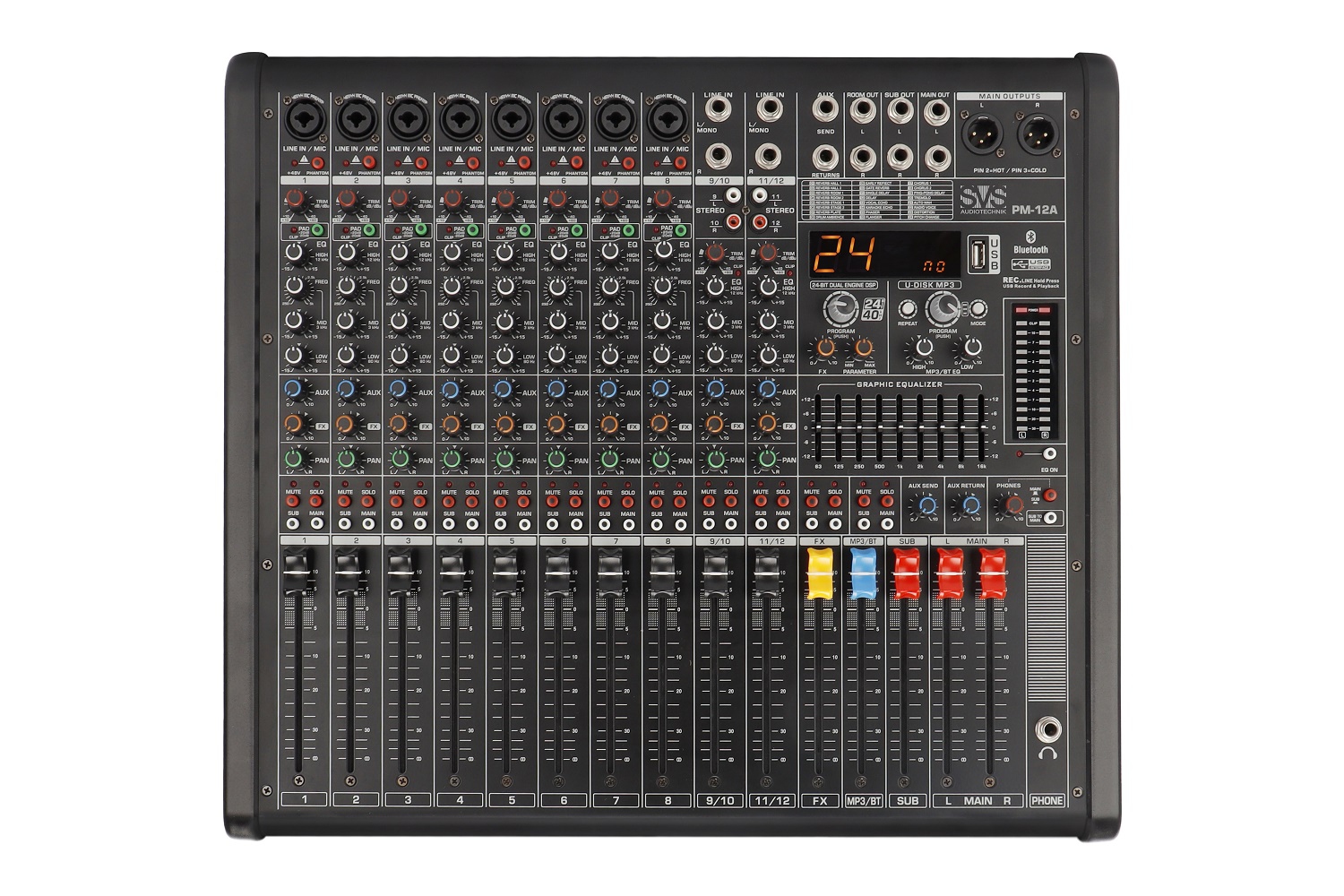 SVS Audiotechnik mixers PM-12A Активный аналоговый микшерный пульт, 12-канальный в Челябинске